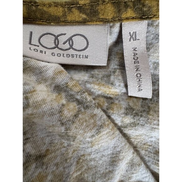 Lori Goldstein XL Animal Print Metallic Tunic Top - Picture 6 of 16